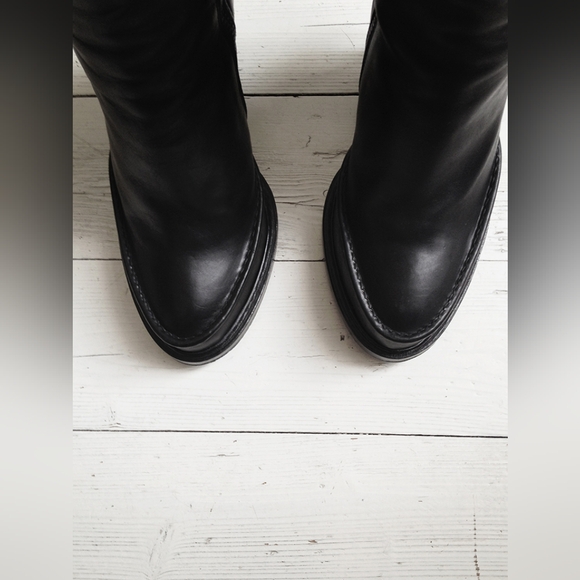 Ann Demeulemeester black slit wedge boots - Picture 2 of 9